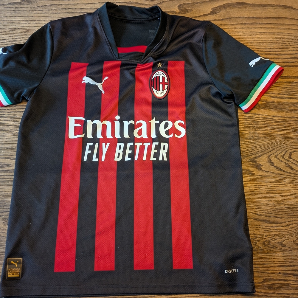 Puma Kids AC Milan Black and Red Jersey